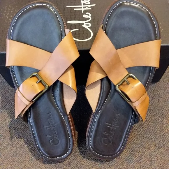 Cole Haan | Shoes | Cole Haan Mens Sandals Size 8 In Tan And  display picture 1